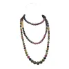 Colorful bead necklace, a simple and fashionable accessory hand-woven with multi-colored glass beads Item Picture